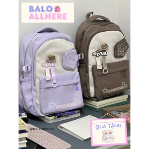 BaLo (XINHXINH) Cặp Sách Nữ Cấp 1, Cấp 2, Cấp 3 Cỡ Lớn Chống Nước Dễ Thương BL53