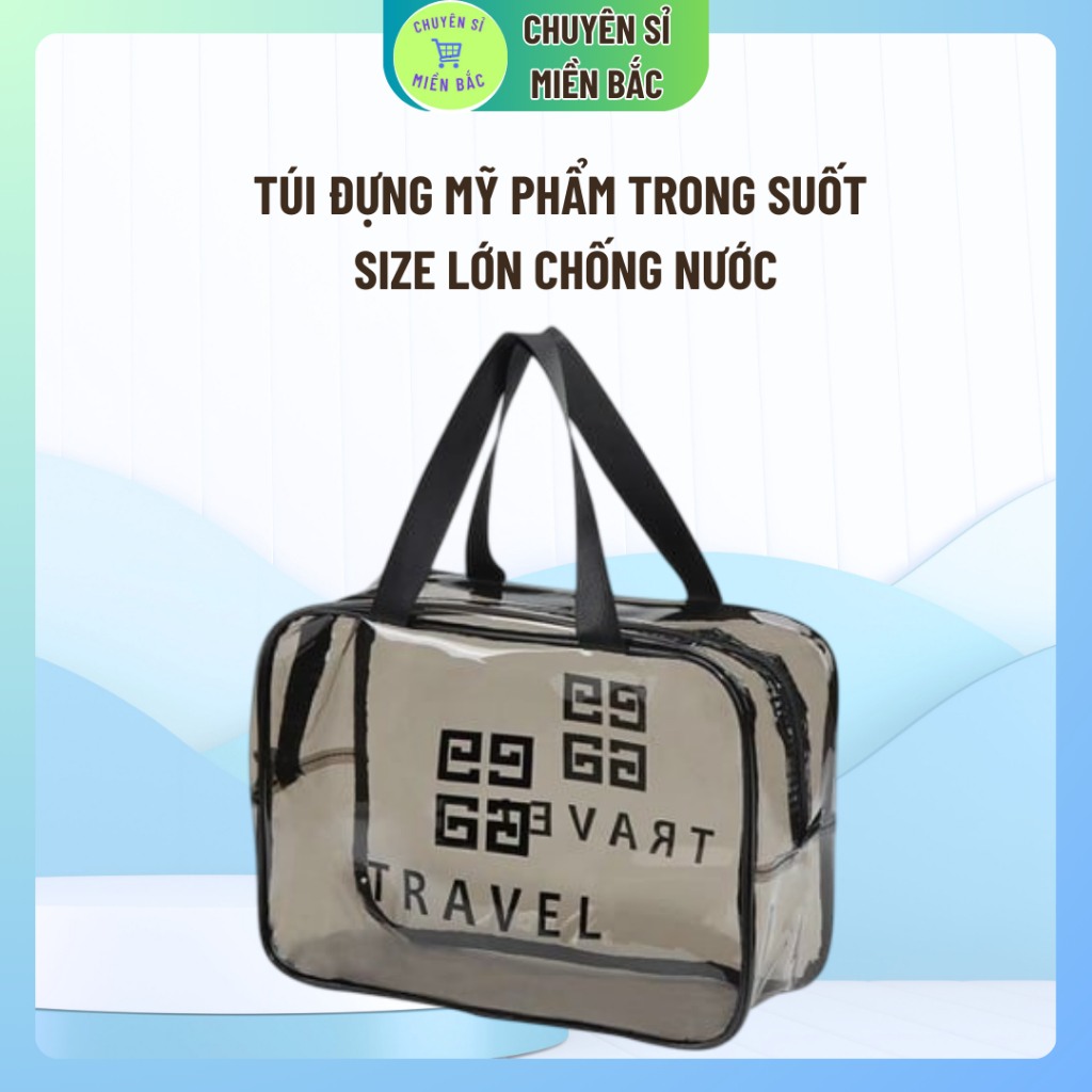 Túi Đựng Mỹ Phẩm Trong Suốt size lớn Chống Nước,Túi Đựng Đồ Trang Điểm Du Lịch Thời Trang Nữ