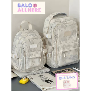 BaLo (XINHXINH) [ORDER] Balo Cặp Đi Học Nam Nữ Họa Tiết Gấu BL59