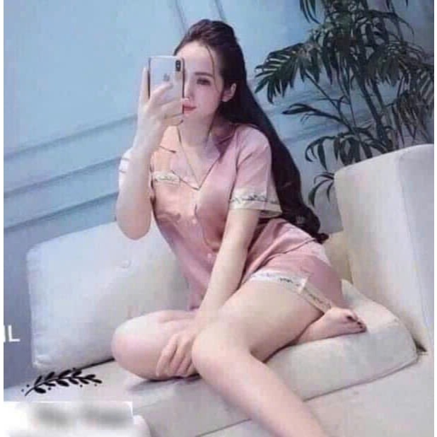 [Peinn] Bộ pijama nữ, set đồ ngủ mùa hè mặc nhà chữ ký áo cộc quần đùi size 37kg-59kg - CA80