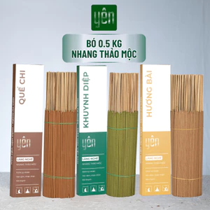 Nhang Thảo Mộc Yên 0.5kg Giá Sỉ Quế Khuynh Diệp Hương Bài Bó 400-350-250 Thanh 100 % Tự Nhiên