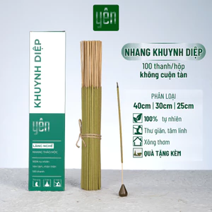Nhang Khuynh Diệp Yên Sạch Hộp 100 Thanh Loại 23-30-40cm Hộp 100 Thanh100 % Tự Nhiên