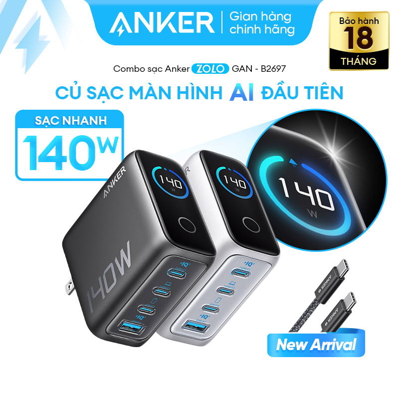 Bộ sạc Anker ZoLo 140W