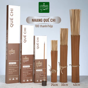 Nhang Quế Yên Sạch Hộp 100 Thanh Loại 23-30-40cm Hộp 100 Thanh 100 % Tự Nhiên Thờ Cúng Thư Giãn
