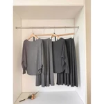 (TẶNG BELT) Set gồm Áo và Chân váy dáng dài, chất vải Thun Hàn cao cấp, che khuyết điểm thanh lịch - 55kg.Linh — ảnh 8