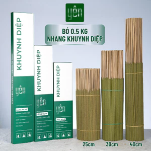 Nhang Khuynh Diệp Yên Sạch 0.5kg Giá Sỉ Loại 23-30-40cm 400-350-250 Thanh 100 % Tự Nhiên Thờ Cúng