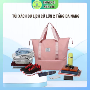 Túi xách du lịch cỡ lớn 2 tầng đa năng nam nữ đựng quần áo mỹ phẩm tiện dụng DL03