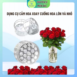Dụng cụ cắm hoa xoay cuống hoa lớn và nhỏ, giá đỡ cuống hoa xoắn ốc thiết bị cắm hoa bằng silicone dụng cụ cắm hoa