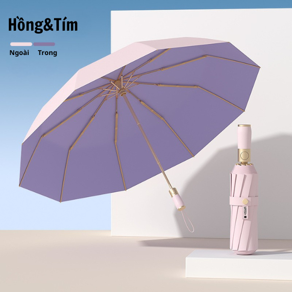 Ô Dù 3 Lớp 2 Mặt Cao Cấp Che Mưa , Chống Tia UV