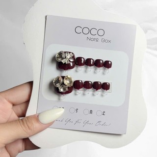(Hỏa Tốc) Nail Box thiết kế G055 móng chân đính đá sang chảnh nhà Gemychip
