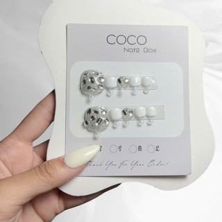 (Hỏa Tốc) Nail Box thiết kế G055 móng chân đính đá sang chảnh nhà Gemychip