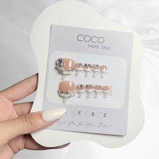(Hỏa Tốc) Nail Box thiết kế G055 móng chân đính đá sang chảnh nhà Gemychip