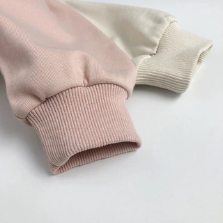 Áo nỉ cho bé Batala Kids, ÁO HOODIE NỈ BÔNG 2 MÀU HỒNG VOI - KEM  cho bé trai bé gái thu đông 2025