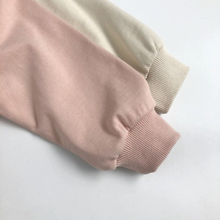 Áo nỉ cho bé Batala Kids, ÁO HOODIE NỈ BÔNG 2 MÀU HỒNG VOI - KEM  cho bé trai bé gái thu đông 2025
