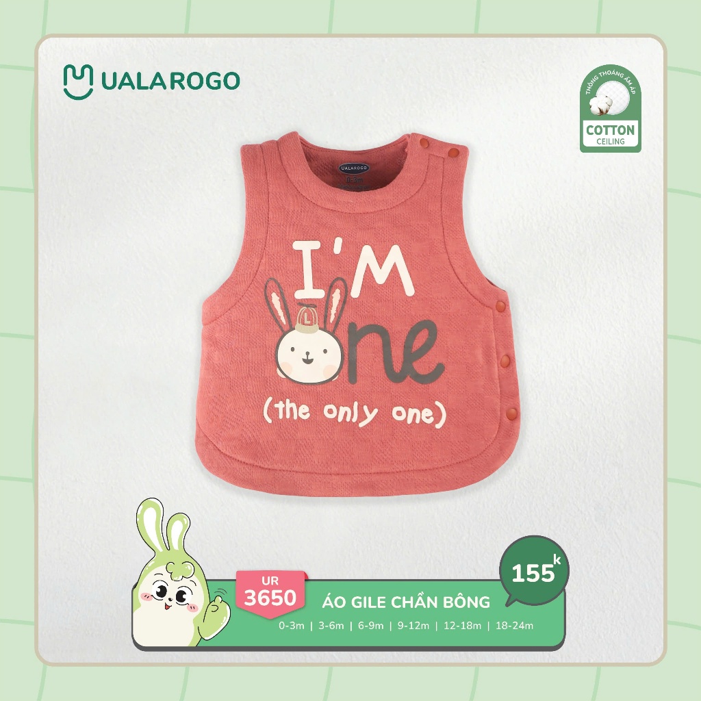 (3-14kg, 0-24M) Áo Gile Cho Bé Trai, Bé Gái Đáng Yêu Uala UR3811 UR3650 UR254 UR248 UR247
