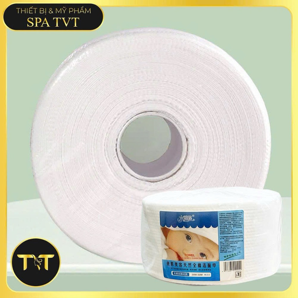 Giấy Cuộn Spa 220g & 320g, Khăn Lau Mặt Vải Không Dệt Dùng Một Lần, Hỗ Trợ Làm Sạch Da