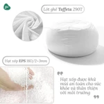 Ghế Lười Ghế Lười Hạt Xốp 3II HOME Vỏ Ghế Vải Trượt Nước Chống Thấm Chống Dơ Dáng Lê 3 Size M/ L/ XL — ảnh 8