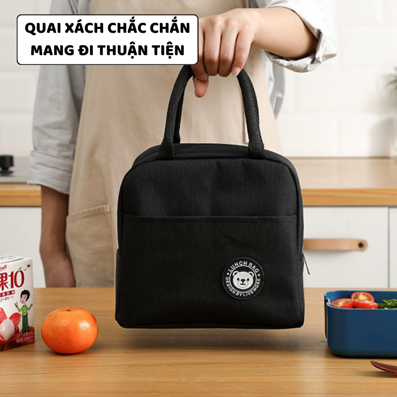Túi Giữ Nhiệt Đựng Cơm Văn Phòng ENODA HOME, Túi Đựng Hộp Cơm Trưa Giữ Nhiệt Chất Liệu Chống Thấm TUICOM001