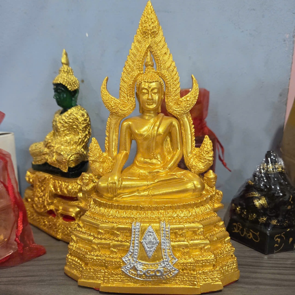 Tượng Trang Trí Thích Ca Màu Vàng Cao 18cm Decor Bàn Làm Việc Phòng Khách Sang Trọng