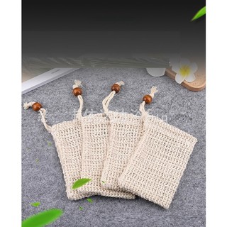 SET 3 Túi Lưới Tạo Bọt Xà Phòng Nhanh Hơn - Túi Lưới Sợi Liên Tự Nhiên Tẩy Tế Bào Chết - Kích Thước 14*9 Cm