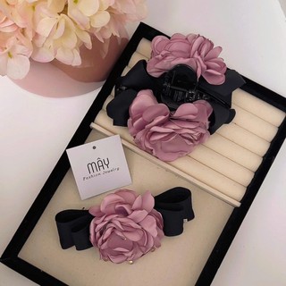 [BSP Hoa Mẫu Đơn] Kẹp tóc, Buộc tóc hoa đính ngọc handmade • Mây Fashion Jewelry - K1025.20