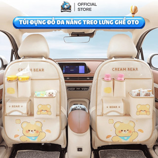 Túi Đựng Đồ Đa Năng Treo Ghế Sau Ô Tô, Thiết Kế Nhiều Ngăn Tiện Lợi, Da PU Cao Cấp Chống Nước Dễ Vệ Sinh