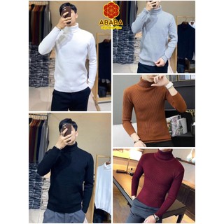 Áo len cổ lọ nam Hàn Quốc ABABA Ôm body Len tăm Quảng Châu mềm mịn đẹp ABABA loketam-200