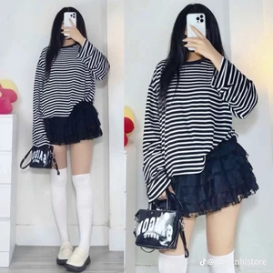 Áo thun sweater cổ tròn dài tay mặc thu đông cotton mềm mịn co dãn mặc siêu thoải mái