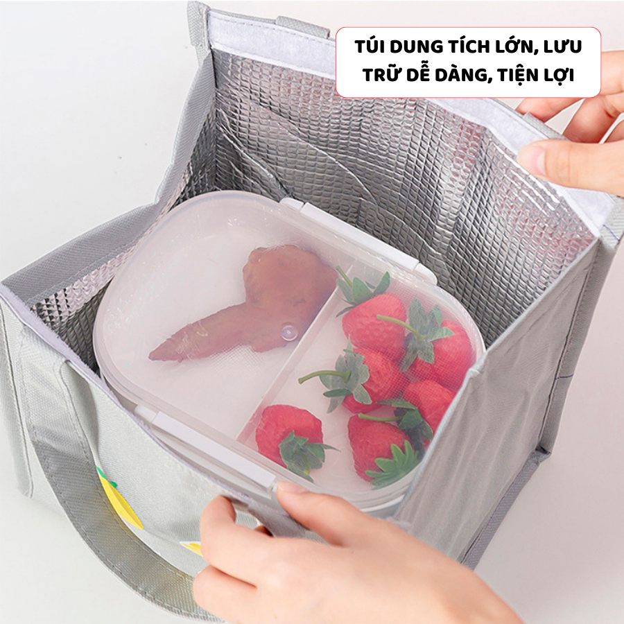 Túi Đựng Cơm Giữ Nhiệt ENODA HOME, Túi Đựng Cơm Văn Phòng Vải Chống Thấm Nước Phong Cách Nhật Bản Tuicom003