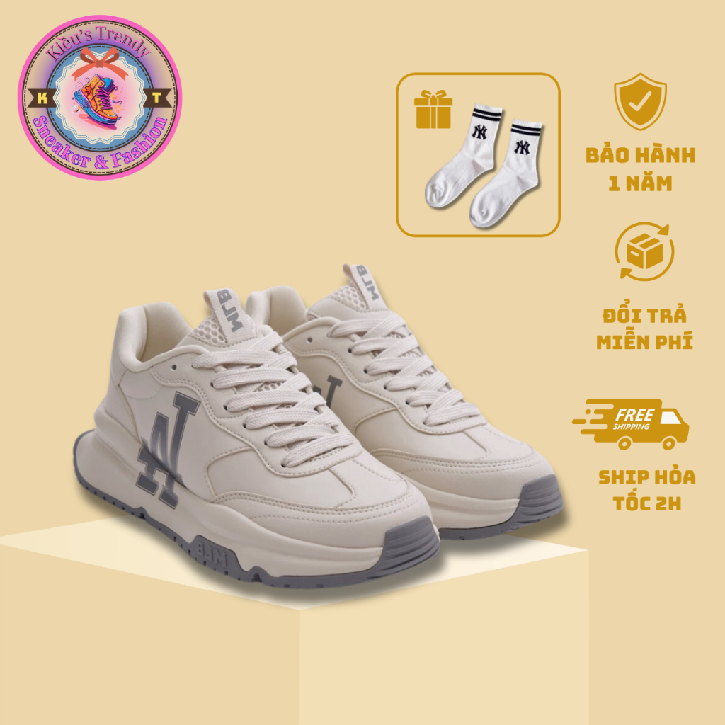 Giày thể thao MLB unisex Basic, giày LA bản cổ thấp, giày nam nữ ...