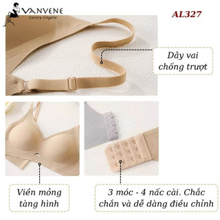 Áo lót nữ su Vanvene AL327 không gọng đệm dày 3cm nâng ngực, tàng hình không lộ viền