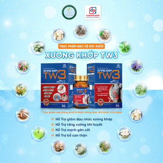Xương Khớp TW3 - Hỗ Trợ Giảm Đau Nhức, Thoái Hóa Khớp, Khó Vận Động (Chính Hãng)-Hộp 30Viên