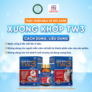 Xương Khớp TW3 - Hỗ Trợ Giảm Đau Nhức, Thoái Hóa Khớp, Khó Vận Động (Chính Hãng)-Hộp 30Viên