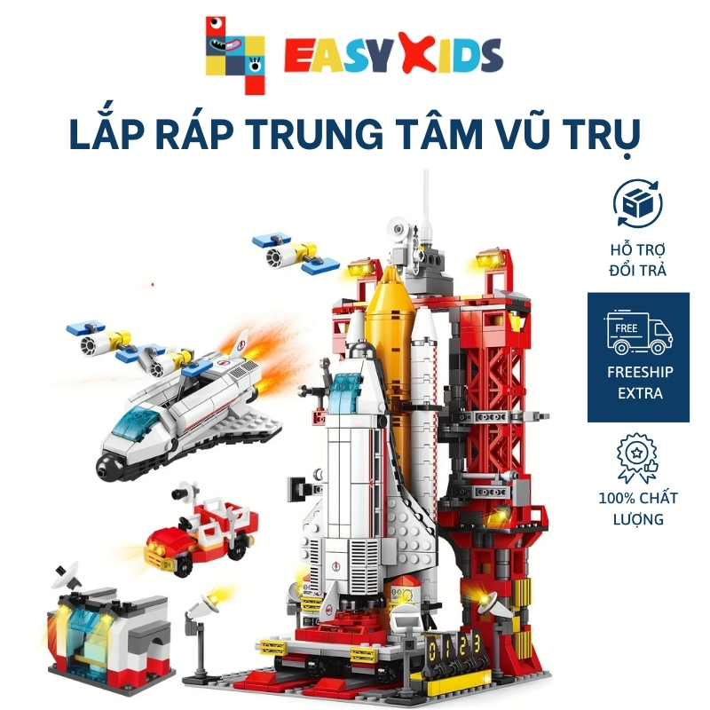Đồ chơi lắp ráp xếp hình tàu vũ trụ trung tâm điều khiển