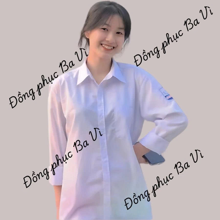 Áo trắng học sinh cấp 1, 2, 3 chất vải kate silk thoáng mát thấm hút mồ hôi, forrm rộng thỏa mái
