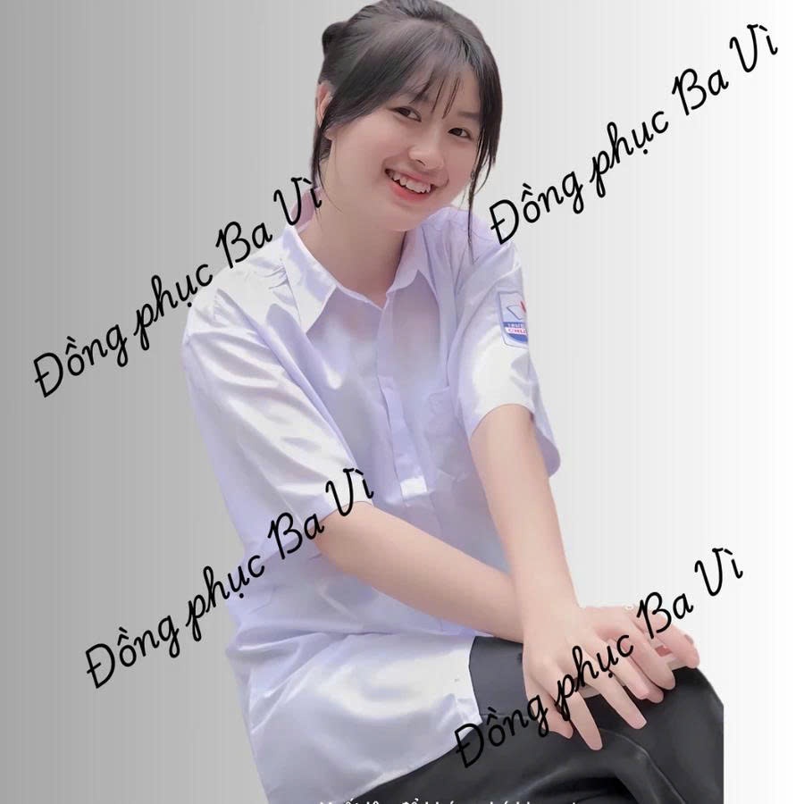 Áo trắng học sinh cấp 1, 2, 3 chất vải kate silk thoáng mát thấm hút mồ hôi, forrm rộng thỏa mái