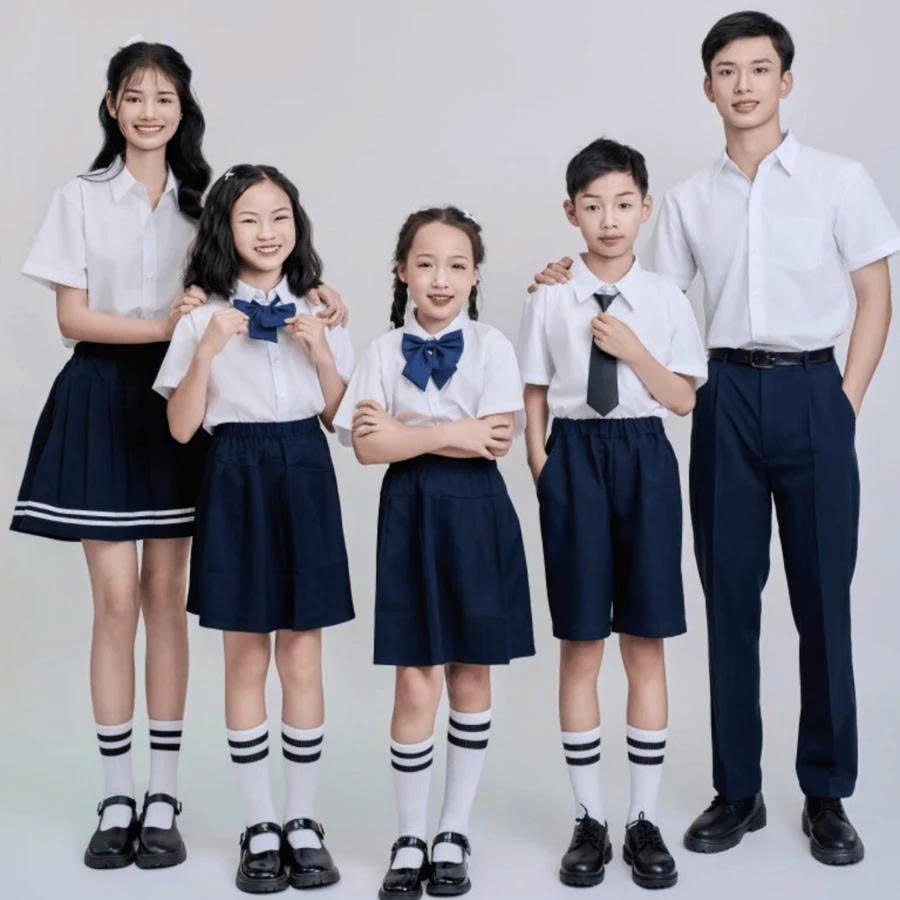 Áo trắng học sinh cấp 1, 2, 3 chất vải kate silk thoáng mát thấm hút mồ hôi, forrm rộng thỏa mái