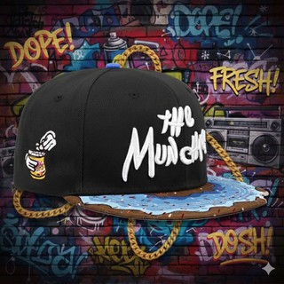 Mũ Snapback The Munchies thêu họa tiết bánh Donut, Mũ hiphop phong cách đường phố cá tính cho nam nữ
