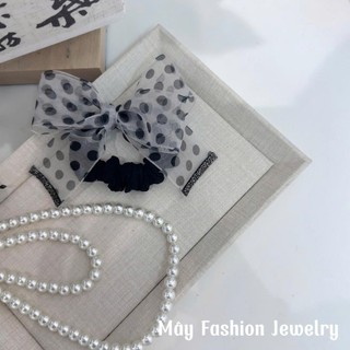 [Bộ SP Chấm Bi] Kẹp tóc, buộc tóc voan chấm bi • Mây Fashion Jewelry - K925.08