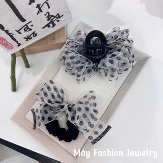 [Bộ SP Chấm Bi] Kẹp tóc, buộc tóc voan chấm bi • Mây Fashion Jewelry - K925.08