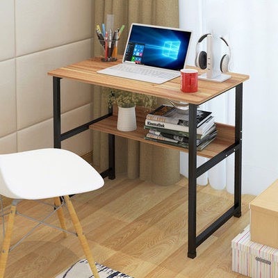 [HOT] Bàn Làm Việc Kèm Kệ Lửng Tiện Dụng – Gỗ Công Nghiệp Melamine, Chân Sắt Chắc Chắn
