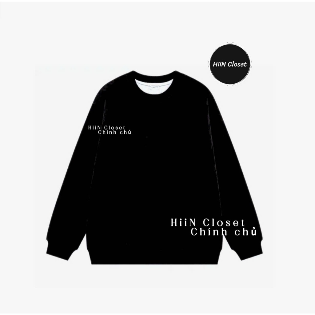 Áo Sweater Unisex Nam Nữ trơn 40-70kg Form Rộng / Chất liệu nỉ 2 da hàng loại 1 HiiNCloset -155 | BigBuy360 - bigbuy360.vn