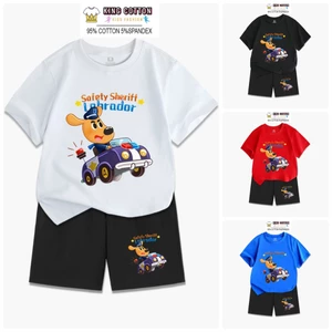Bộ Cotton Trẻ Em LABRADOR XE, Vải Cotton Chính Phẩm Siêu Mát Co Dãn 4 Chiều, Size 7-32kg, KING COTTON