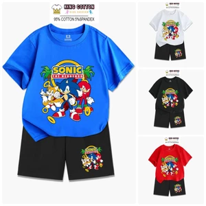 Bộ Cotton Trẻ Em SONIC ART 2, Vải Cotton Chính Phẩm Siêu Mát Co Dãn 4 Chiều, Size 7-32kg, KING COTTON