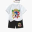 Bộ Cotton Trẻ Em SONIC ART 2, Vải Cotton Chính Phẩm Siêu Mát Co Dãn 4 Chiều, Size 7-32kg, KING COTTON