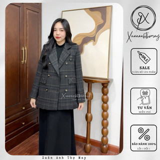 Áo dạ tweed cổ vest (75cm) - Xuananhthomay