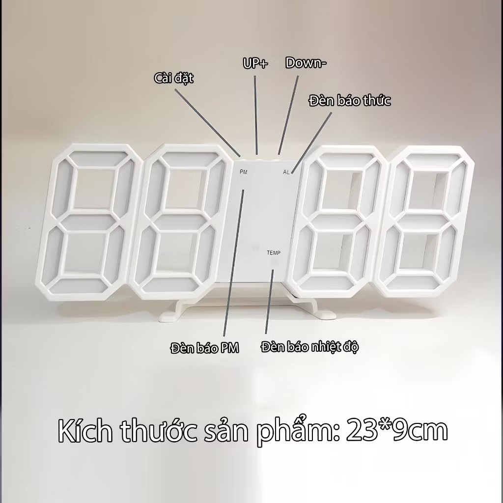 Đồng hồ led để bàn đồng hồ decor (kèm dây đầu usb + 1 pin) | BigBuy360 - bigbuy360.vn