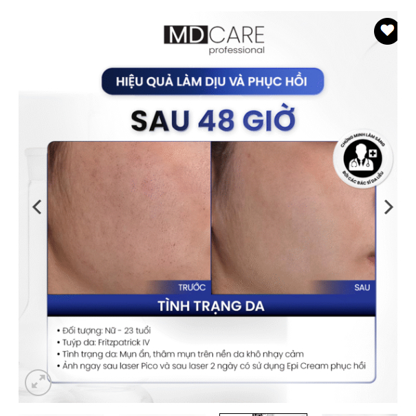 [ĐẠI LÝ CHÍNH HÃNG] Kem Dưỡng Ẩm Phục Hồi Và Cải Thiện Nếp Nhăn MD CARE Epi - ProCare Cream 30ml