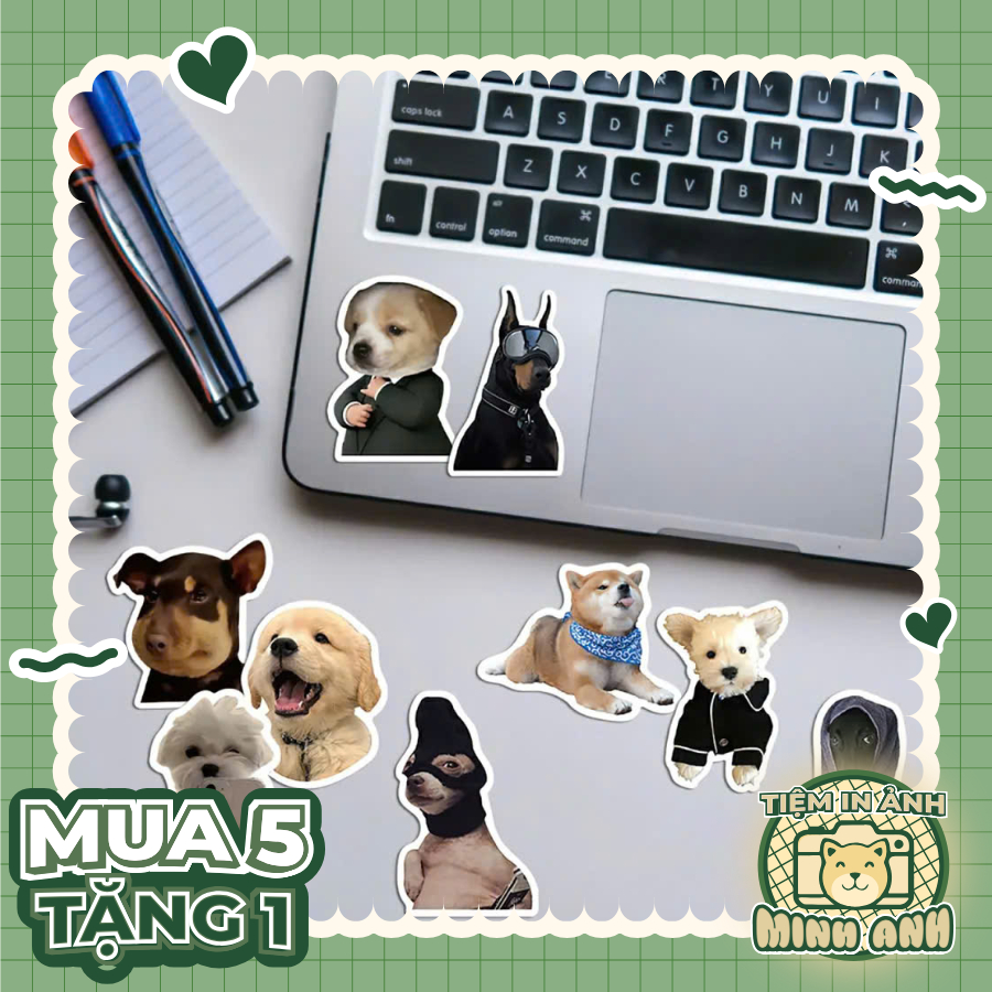 [ In Từ 20 Sticker ] In sticker theo yêu cầu,  không cán màng bảo vệ, khách tự cắt, (in 5 tặng 1) ..