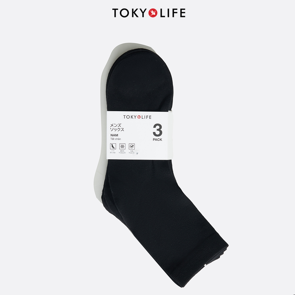 Tất Chân Nam Cotton Kháng Khuẩn Thoáng Khí Thời Trang - TOKYOLIFE